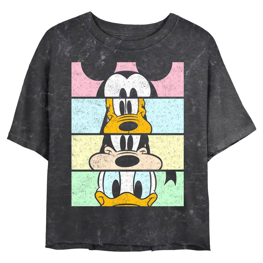 Disney Crew Crop Mineral Wash Juniors Crop Top Shirt