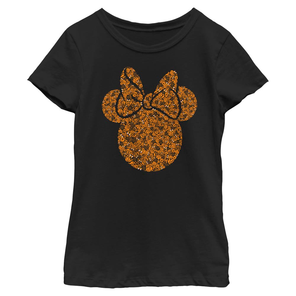Disney Halloween Minnie Silhouette Filled Girls Kids T Shirt