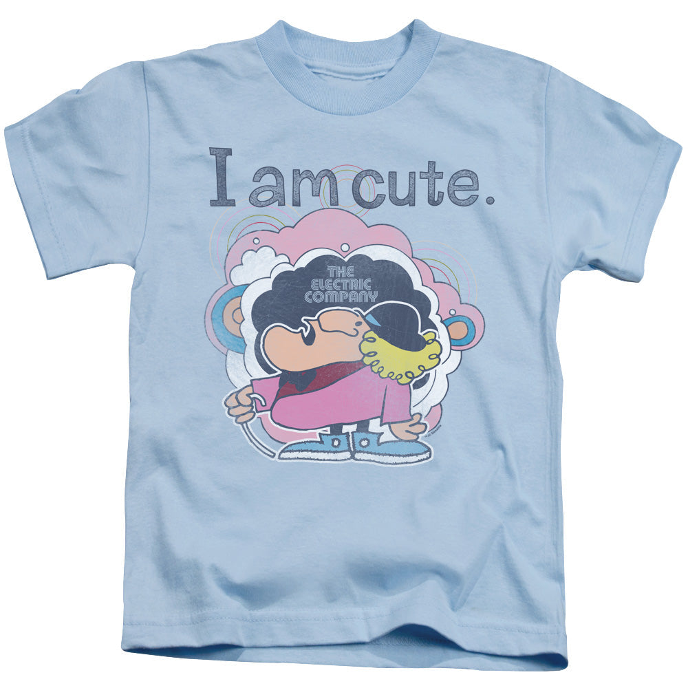 Electric Company I Am Cute Juvenile Kids Youth T Shirt Light Blue (4) Officially Licensed