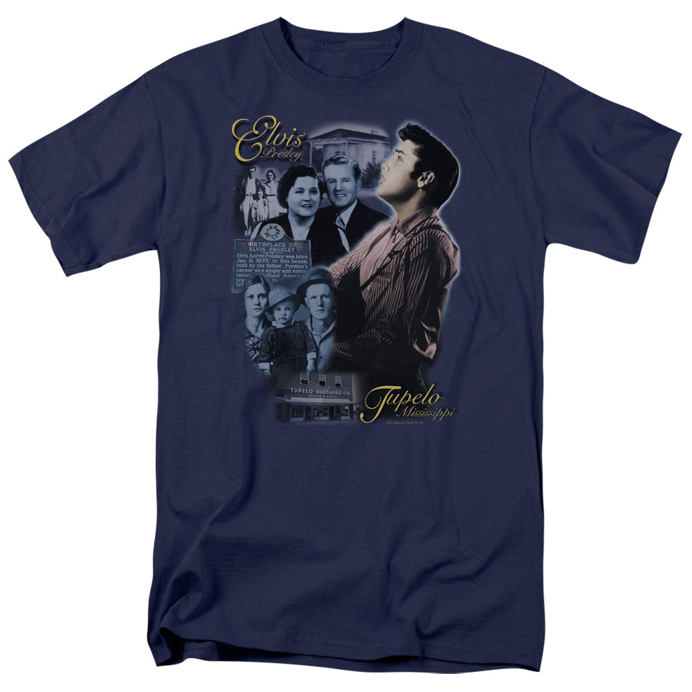 Elvis Presley Tupelo Mens T Shirt Navy Officially Licensed