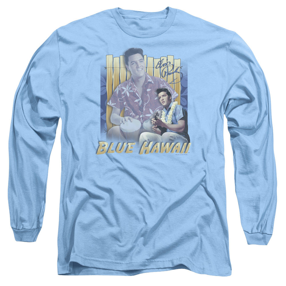 Elvis Presley Blue Hawaii Mens Long Sleeve Shirt Carolina Blue Officially Licensed Officially Licensed
