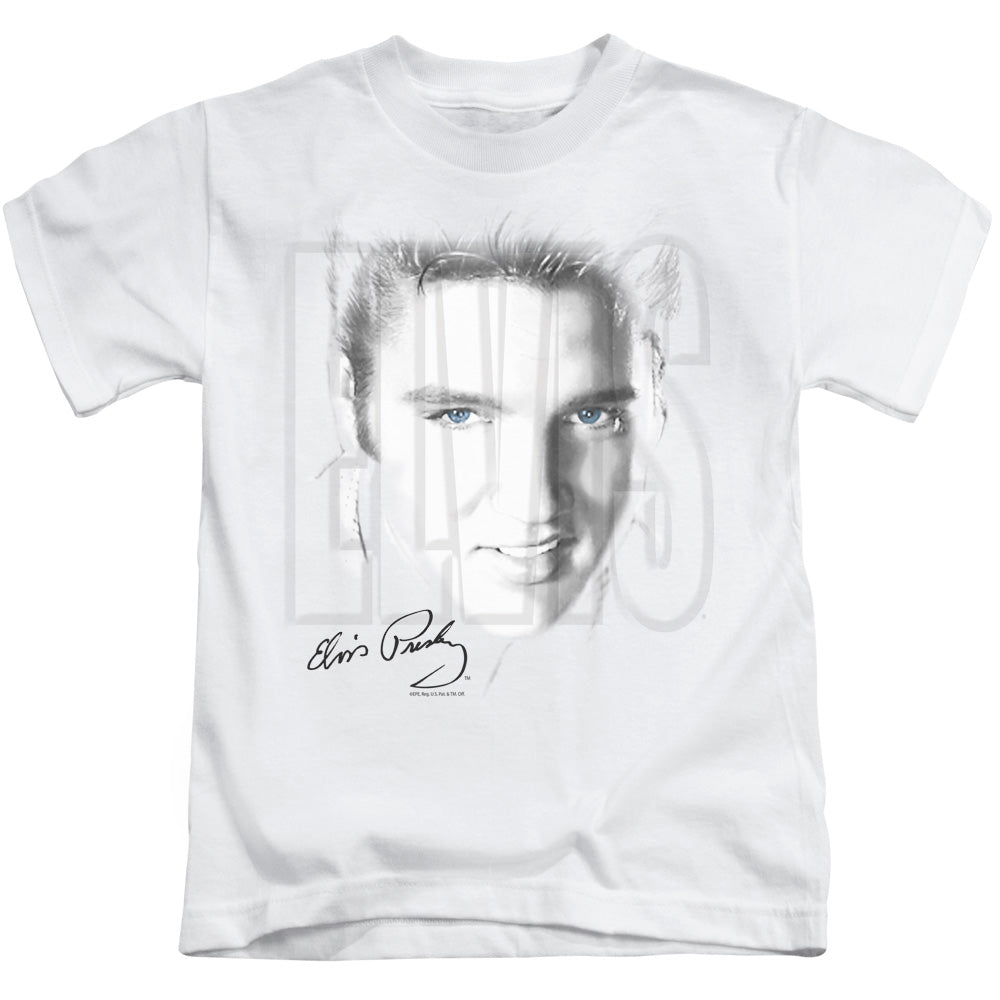 Elvis Presley Blue Eyes Juvenile Kids Youth T Shirt White Officially Licensed