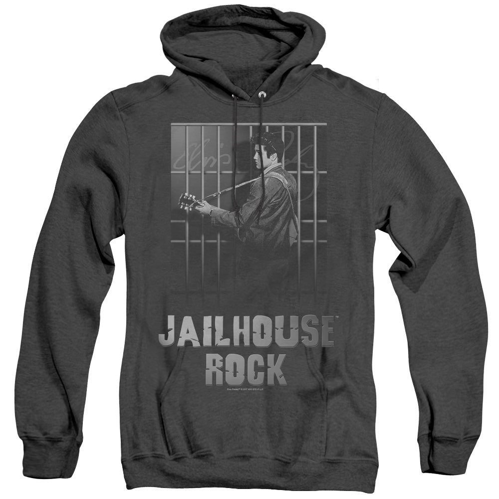 Elvis Presley Jailhouse Rock Heather Mens Hoodie Black Officially Licensed