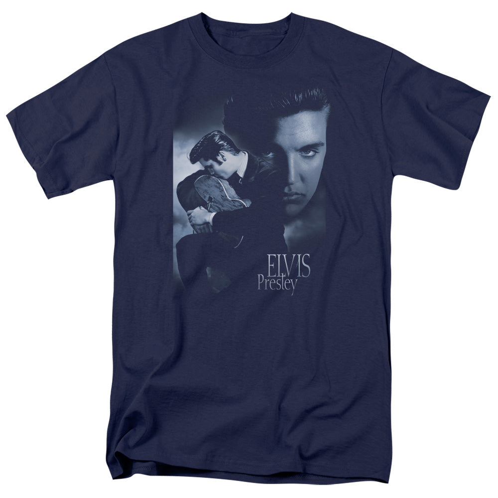 Elvis Presley Reverent Mens T Shirt Navy Officially Licensed