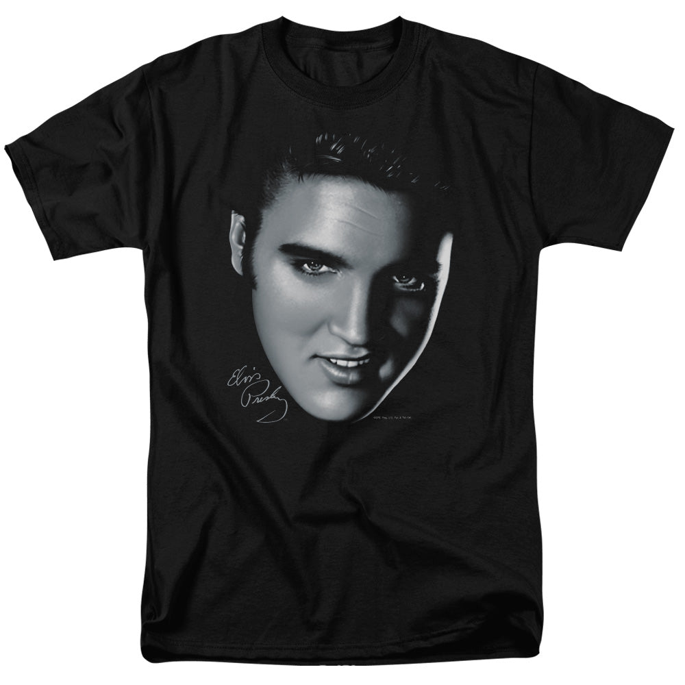 Elvis Presley Big Face Mens T Shirt Black Officially Licensed