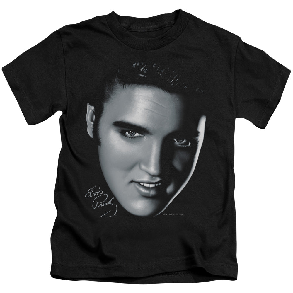 Elvis Presley Big Face Juvenile Kids Youth T Shirt Black Officially Licensed