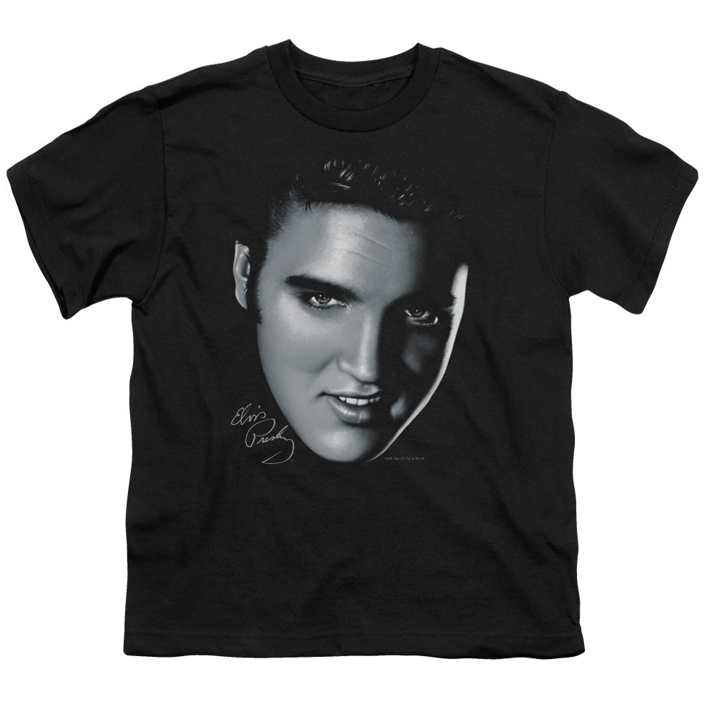 Elvis Presley Big Face Kids Youth T Shirt Black Officially Licensed
