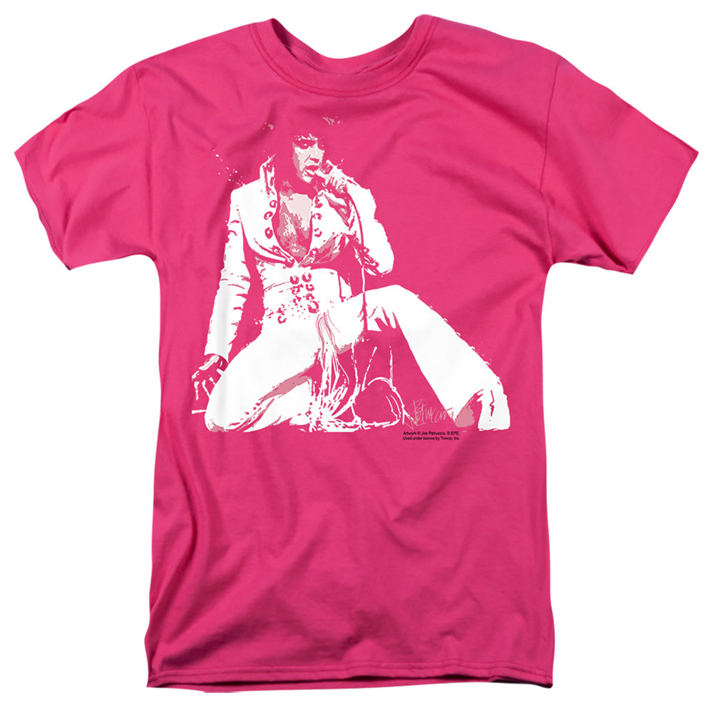 Elvis Presley Please Love Me Mens T Shirt Hot Pink Officially Licensed