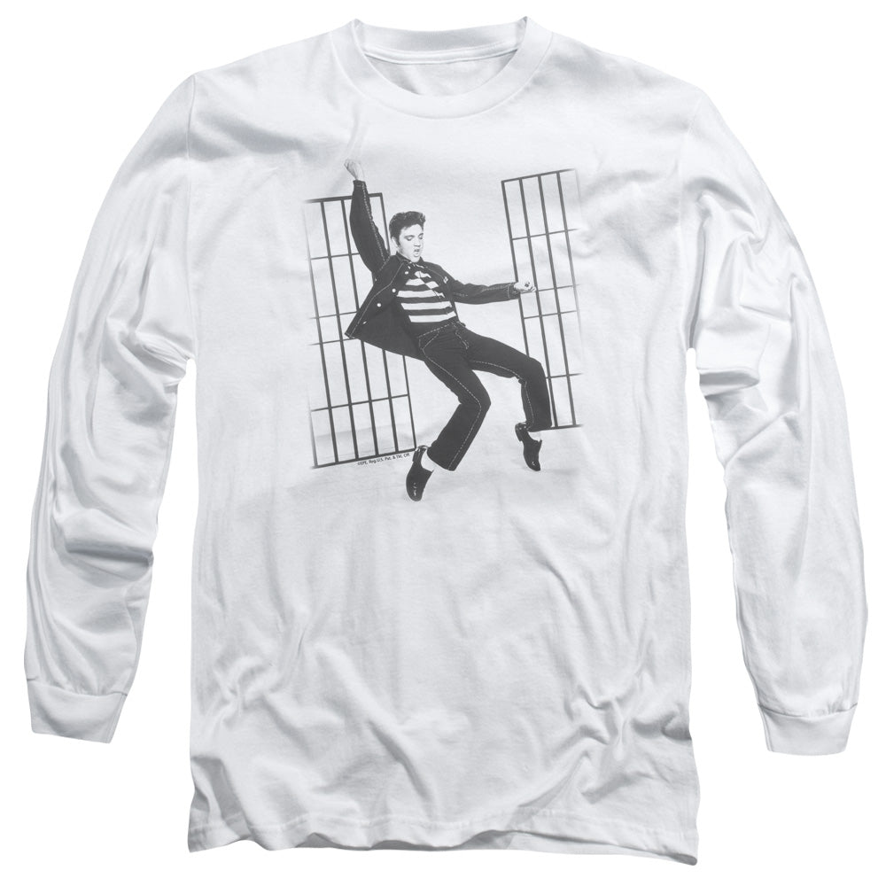 Elvis Presley Jailhouse Rock Mens Long Sleeve Shirt White Officially Licensed Officially Licensed