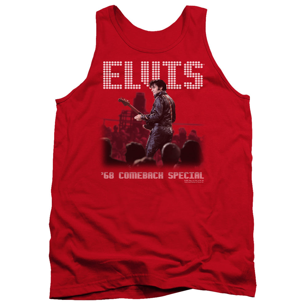 Elvis Presley Return Of The King Mens Tank Top Shirt Red Officially Licensed