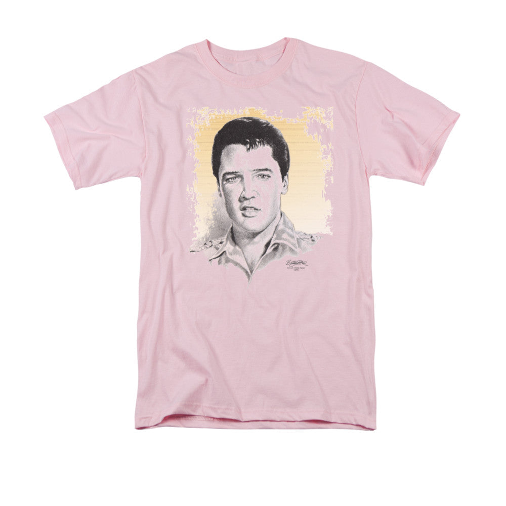 Elvis Presley Matinee Idol Mens T Shirt Pink Officially Licensed