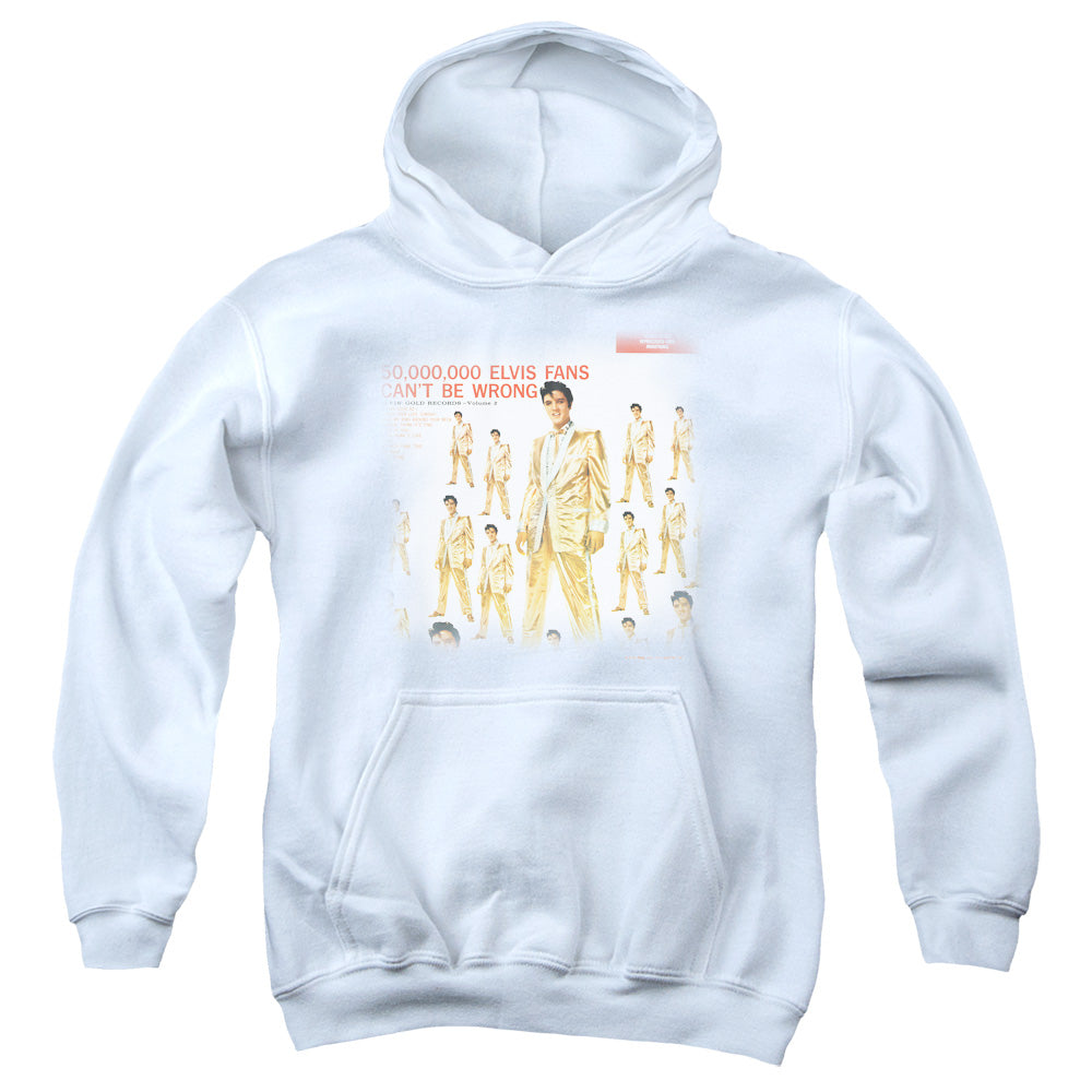 Elvis Presley 50 Million Fans Kids Youth Hoodie White Officially Licensed