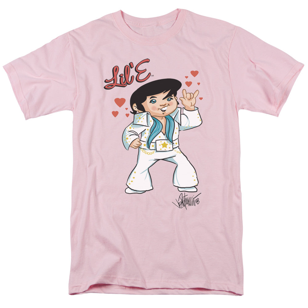 Elvis Presley Lil E Mens T Shirt Pink Officially Licensed
