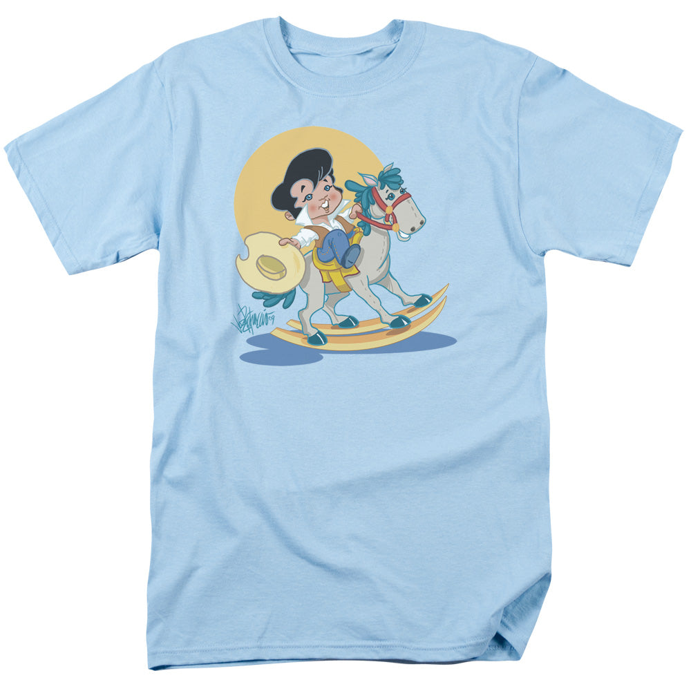 Elvis Presley Yip E Mens T Shirt Light Blue Officially Licensed