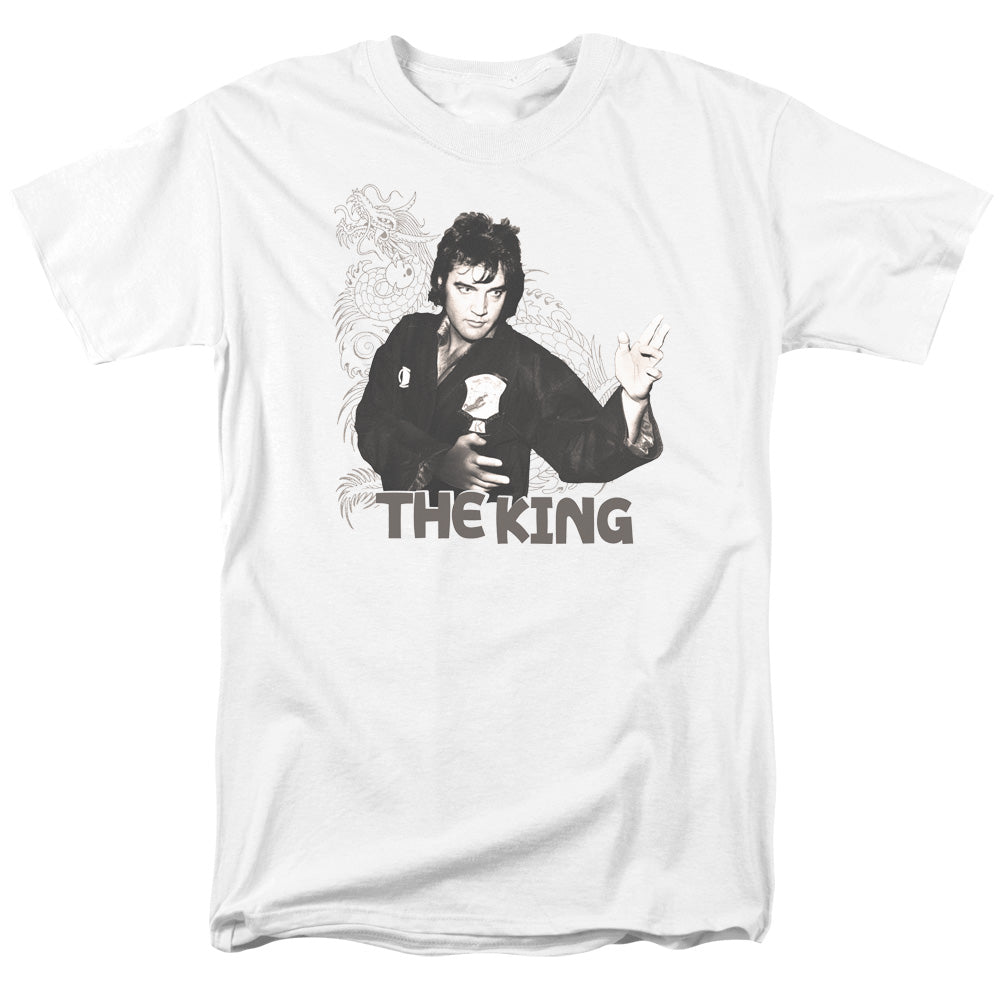 Elvis Presley Fighting King Mens T Shirt White Officially Licensed