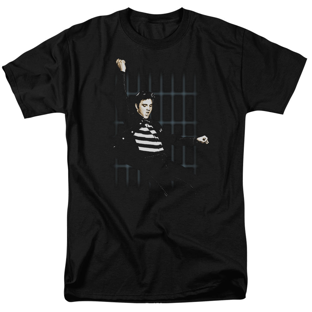 Elvis Presley Blue Bars Mens T Shirt Black Officially Licensed
