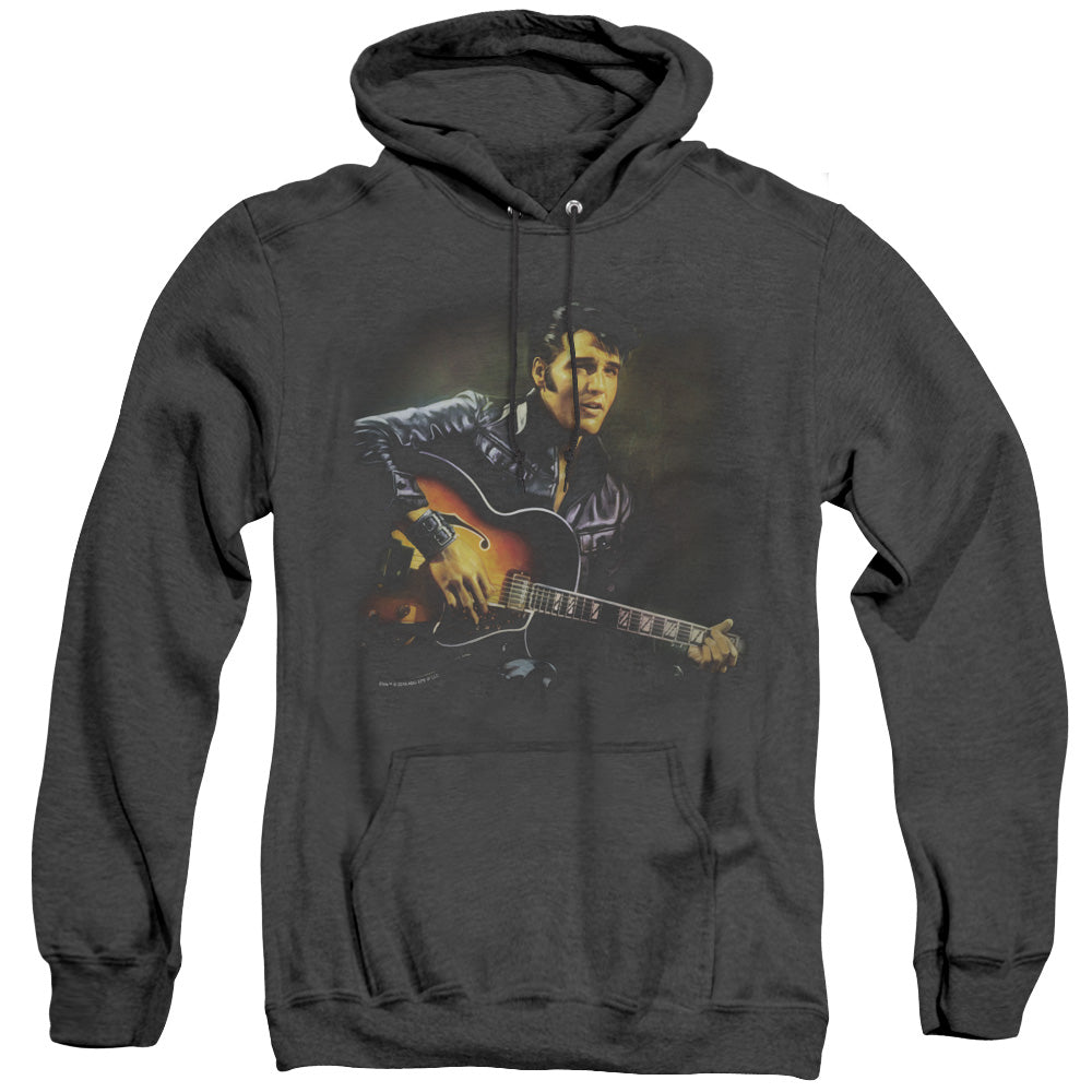 Elvis Presley 1968 Heather Mens Hoodie Black Officially Licensed