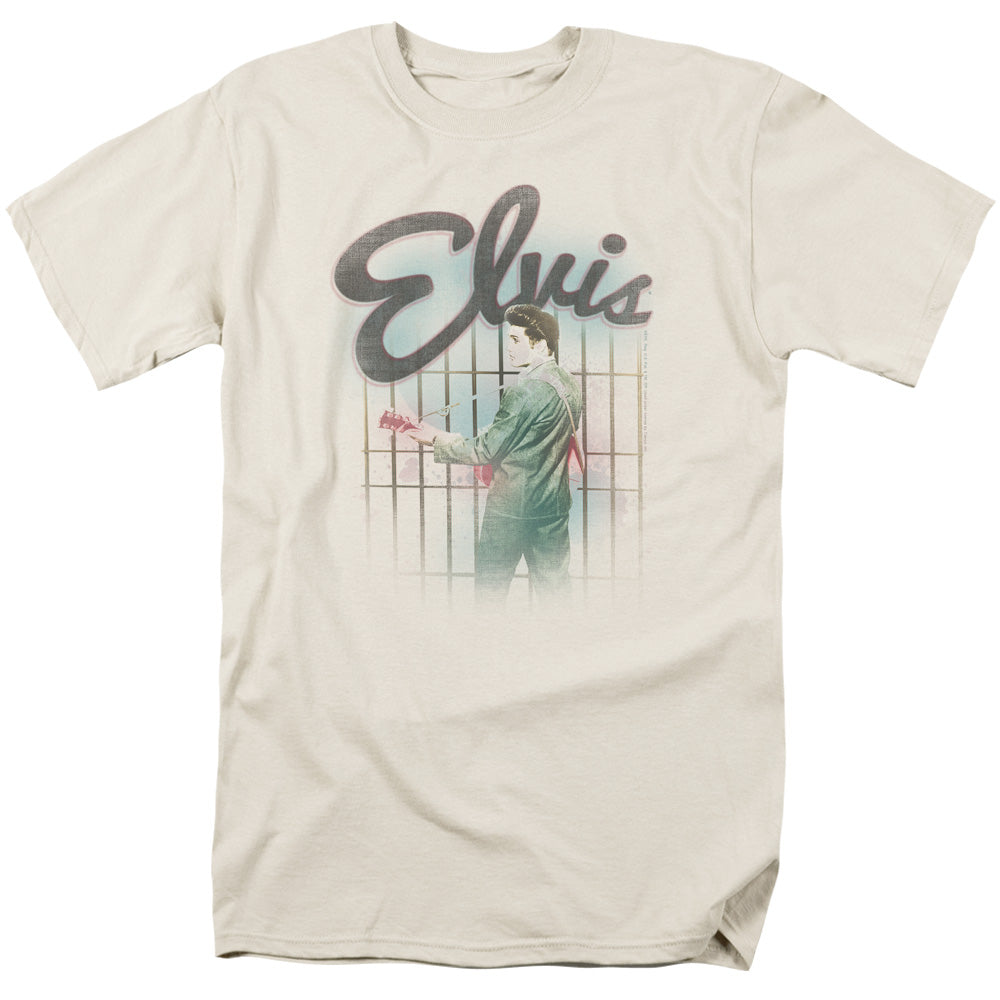 Elvis Presley Colorful King Mens T Shirt Cream Officially Licensed