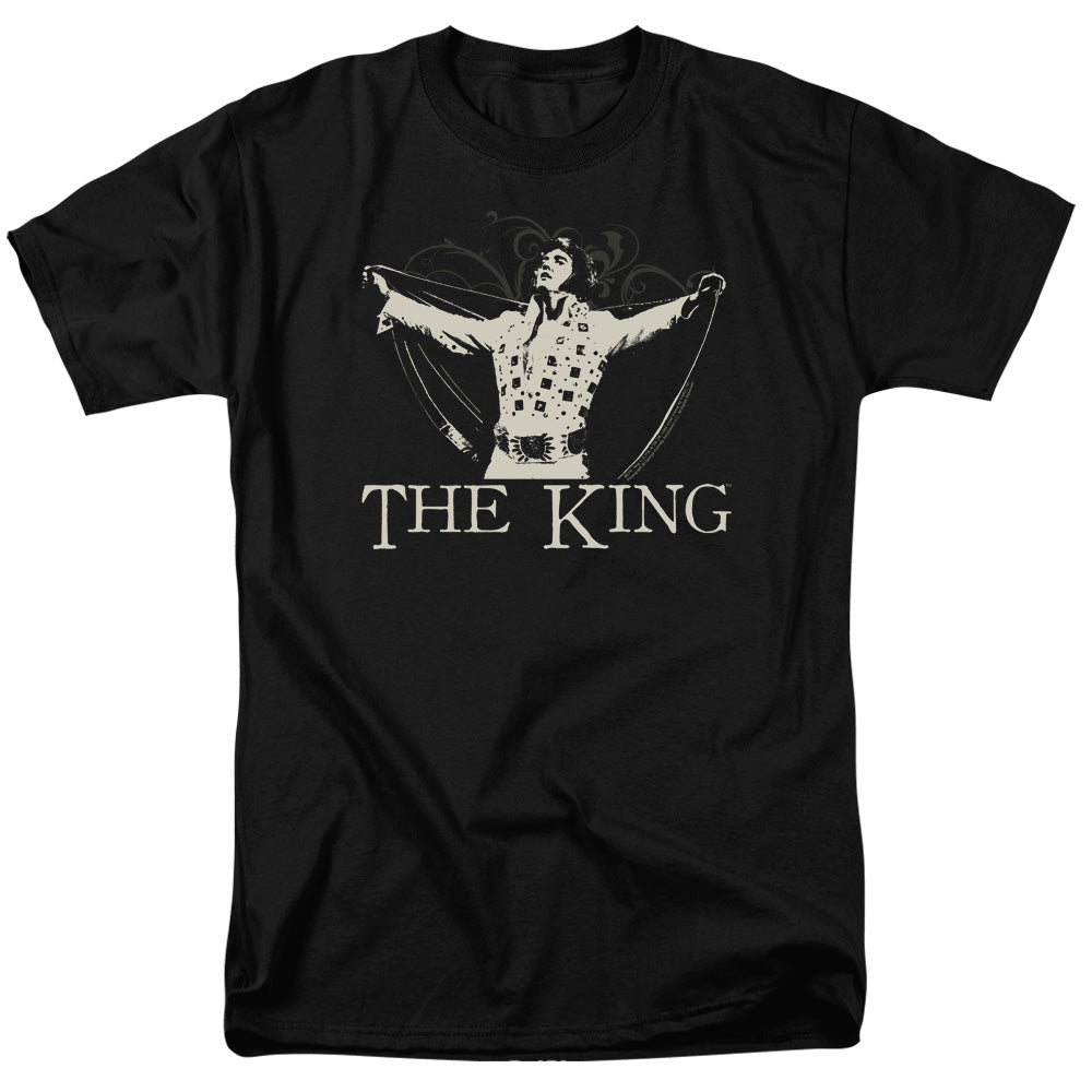 Elvis Presley Ornate King Mens T Shirt Black Officially Licensed