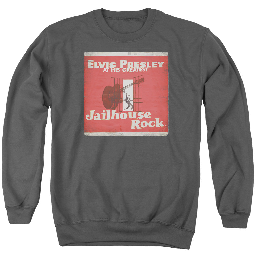 Elvis Presley Greatest Mens Crewneck Sweatshirt Charcoal