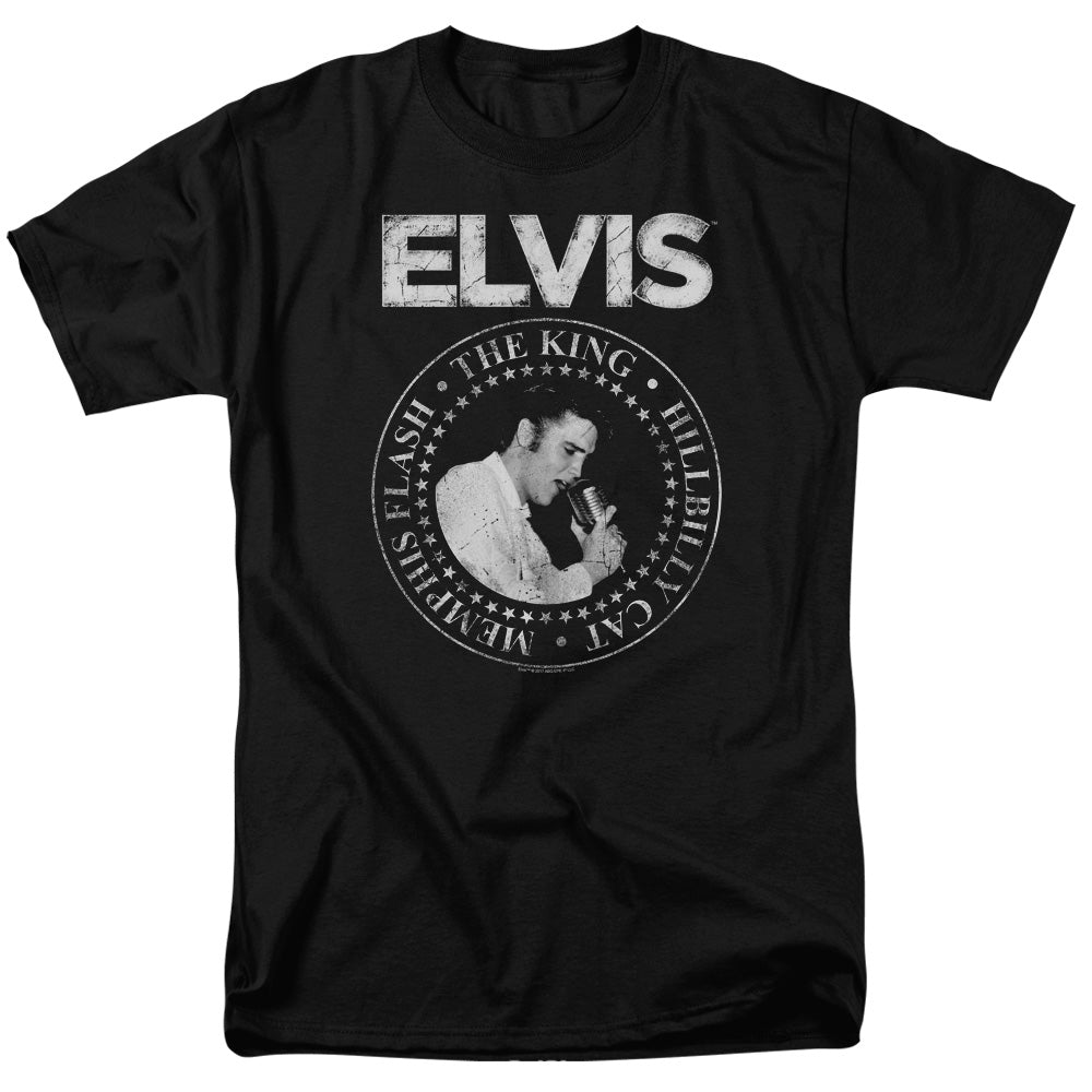 Elvis Presley Rock King Mens T Shirt Black Officially Licensed