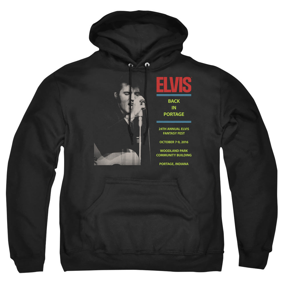 Elvis Presley Back In Portage Mens Hoodie Black Officially Licensed