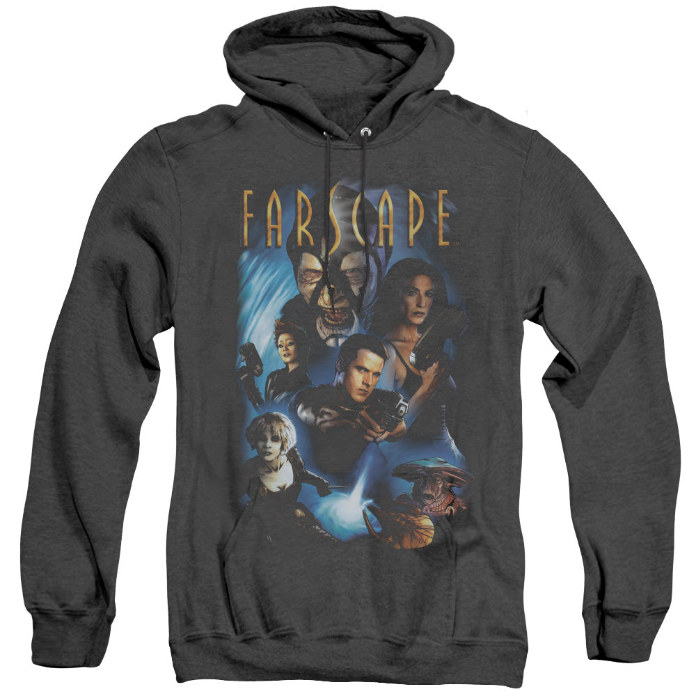 Farscape Comic Cover Mens Heather Hoodie Black Officially Licensed