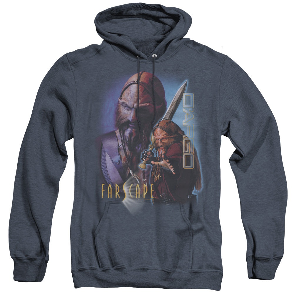 Farscape Dargo Heather Mens Hoodie Navy