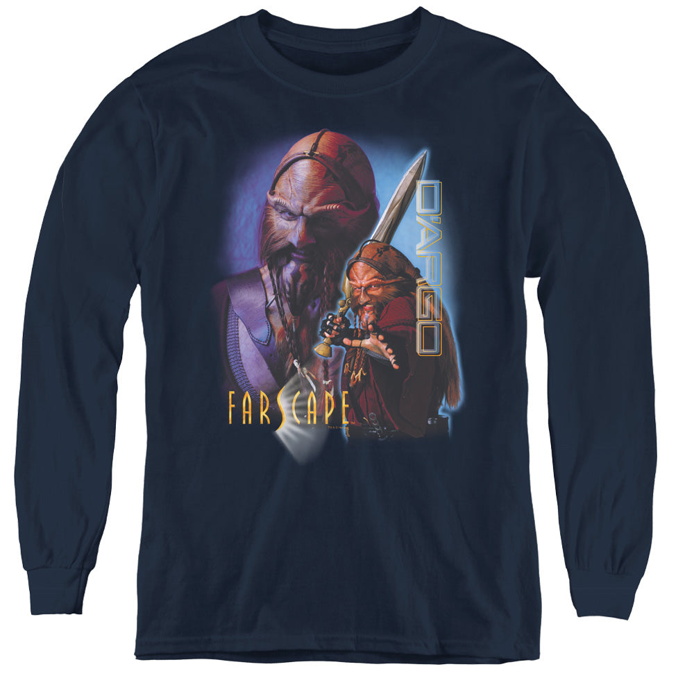 Farscape Dargo Long Sleeve Kids Youth T Shirt Navy
