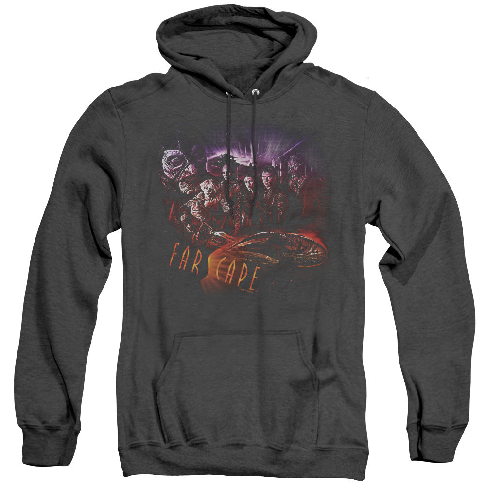 Farscape Graphic Collage Heather Mens Hoodie Black