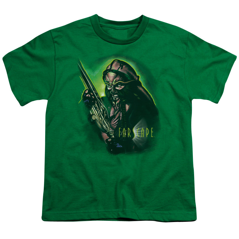 Farscape Dargo Warrior Kids Youth T Shirt Kelly Green