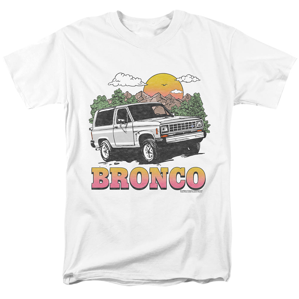 Ford Bronco Bronco In The Mountains Mens T Shirt White Officially Licensed