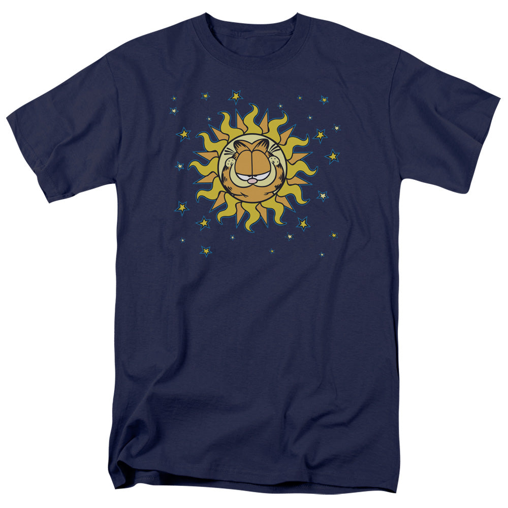 Garfield Celestial Mens T Shirt Navy Blue Officially Licensed