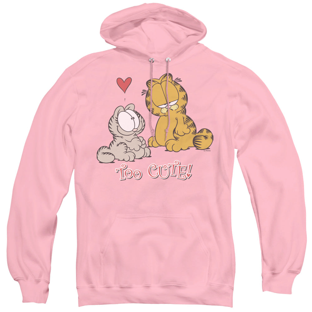 Garfield Too Cute Mens Hoodie Pink