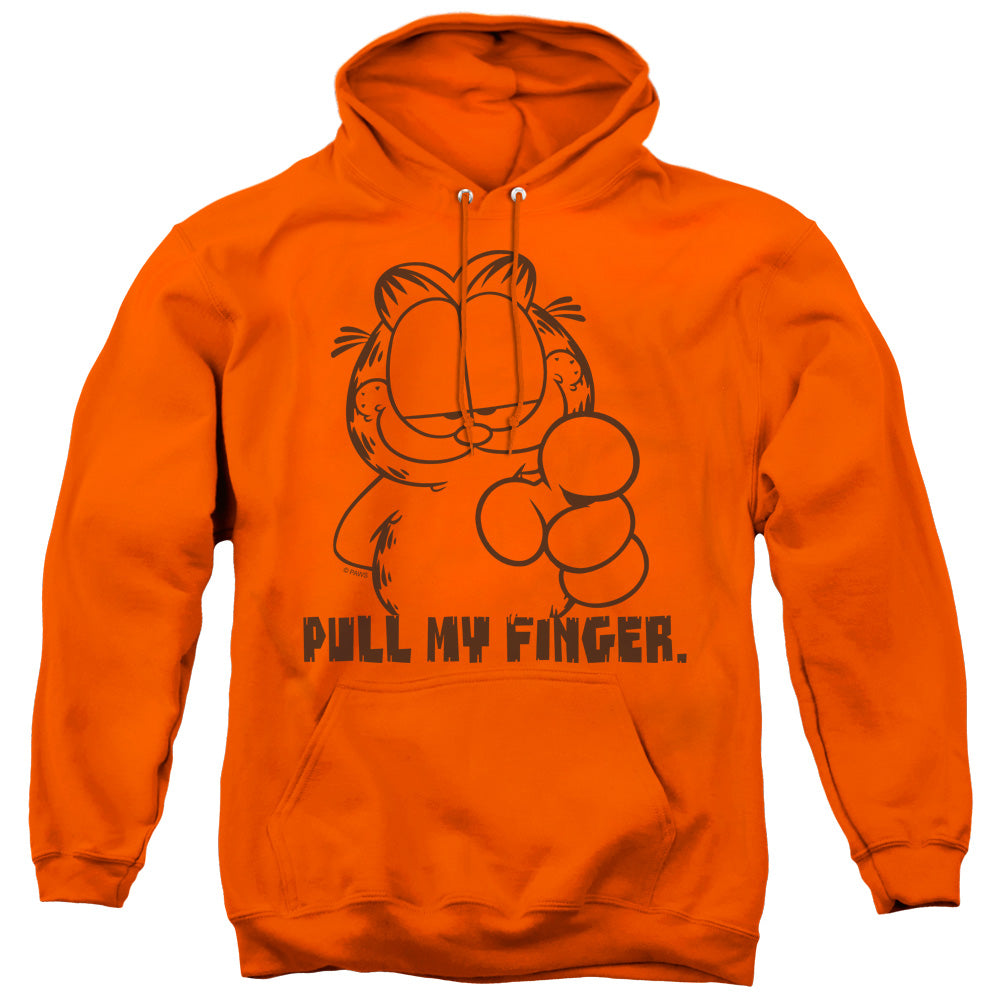 Garfield Pull My Finger Mens Hoodie Orange