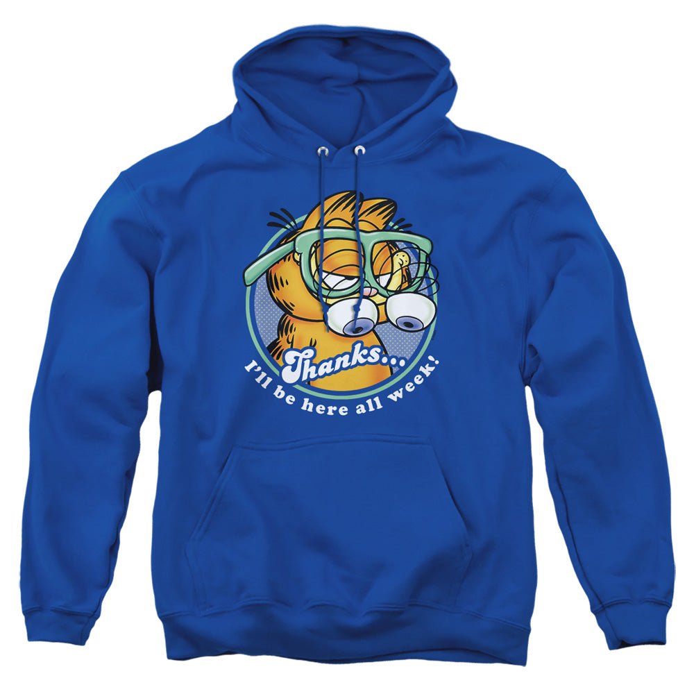 Garfield Performing Mens Hoodie Royal Officially Licensed