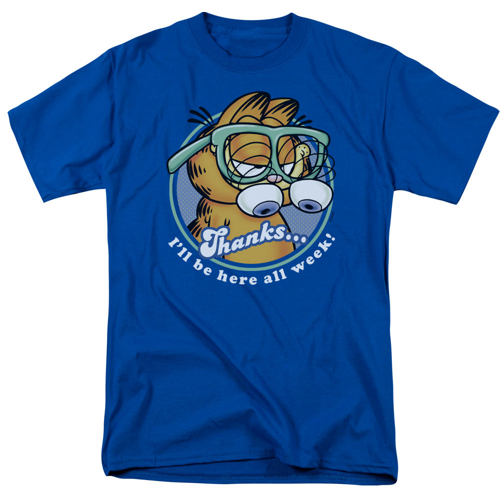 Garfield Performing Mens T Shirt Royal Officially Licensed