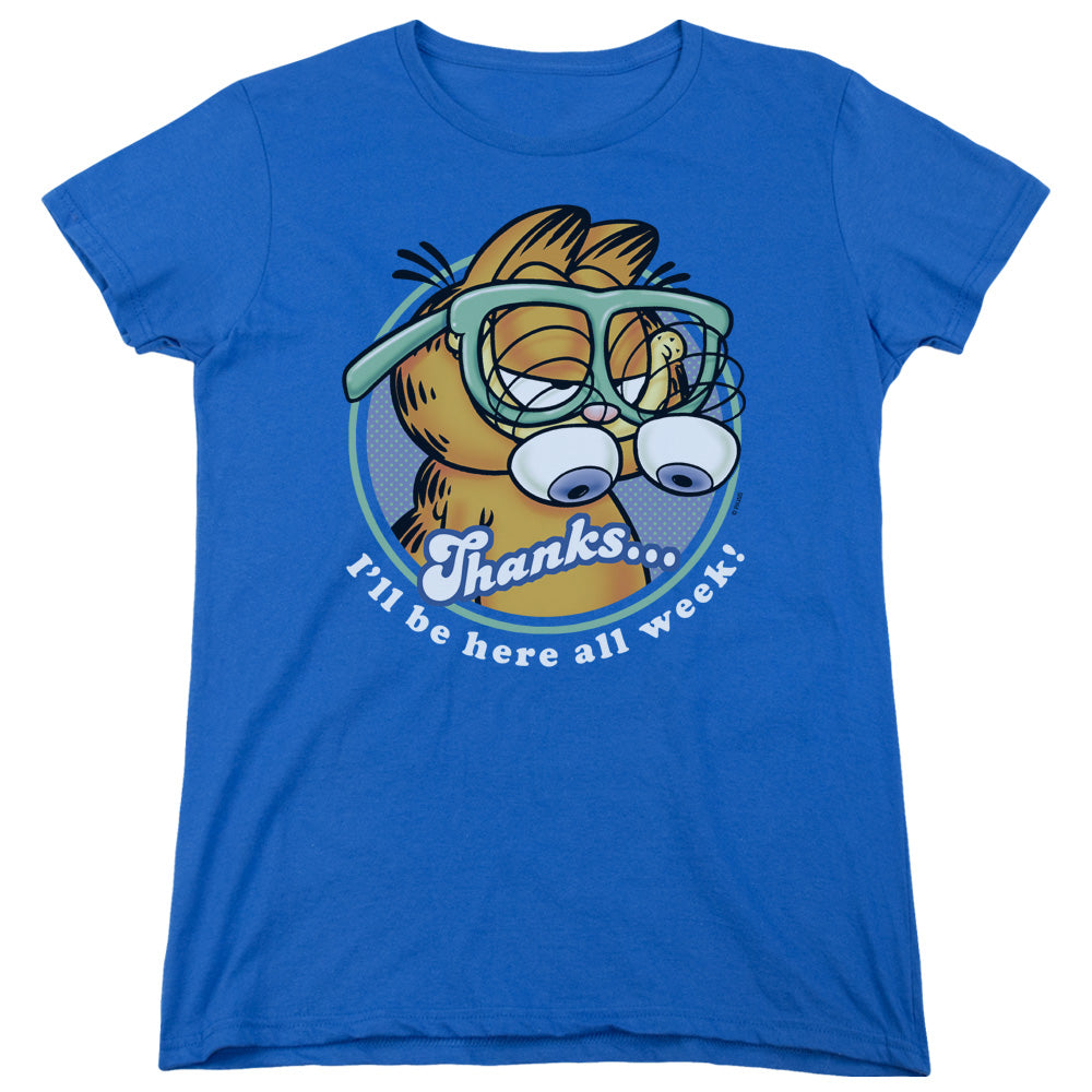 Garfield Performing Womens T Shirt Royal Blue