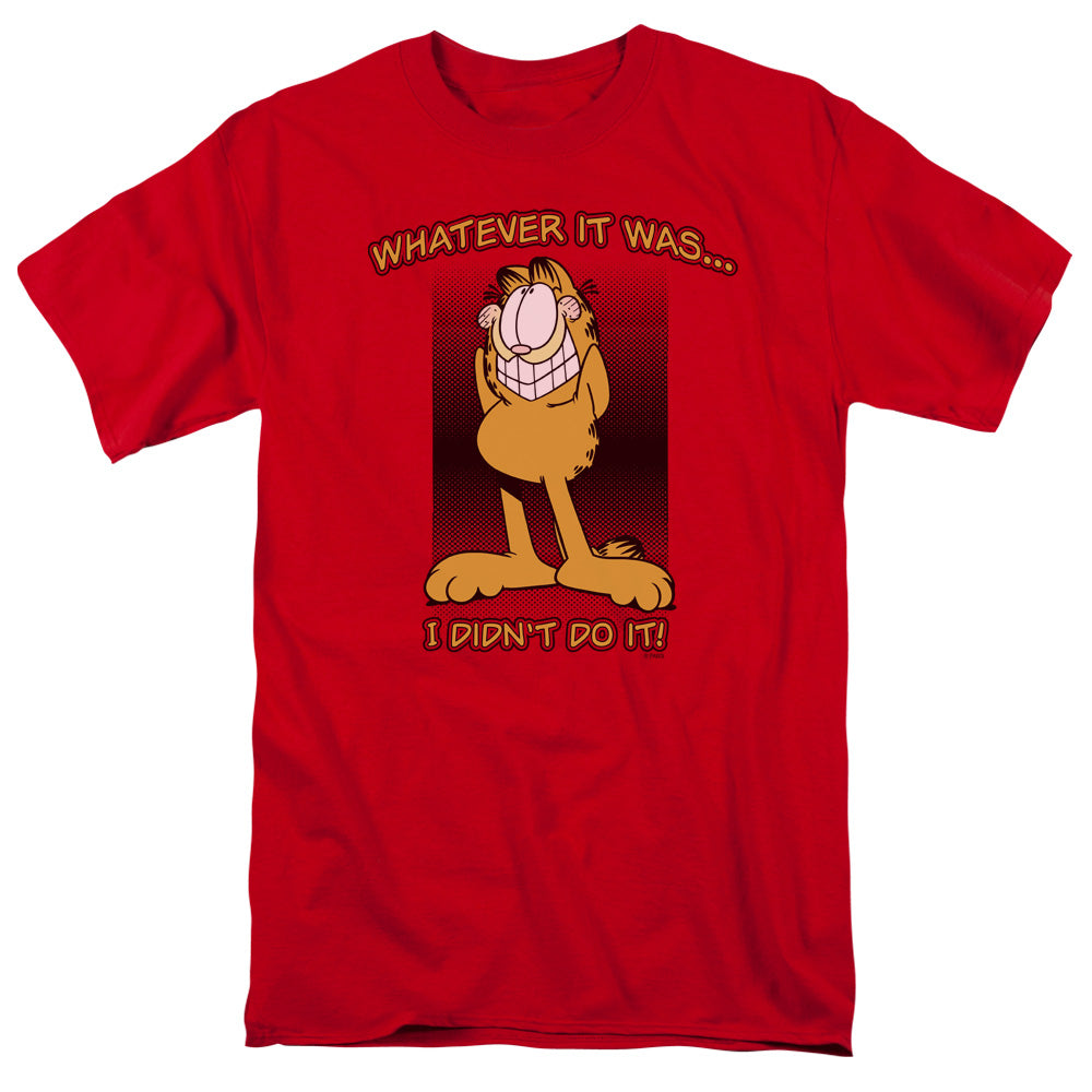 Garfield I Didnt Do It Mens T Shirt Red Officially Licensed