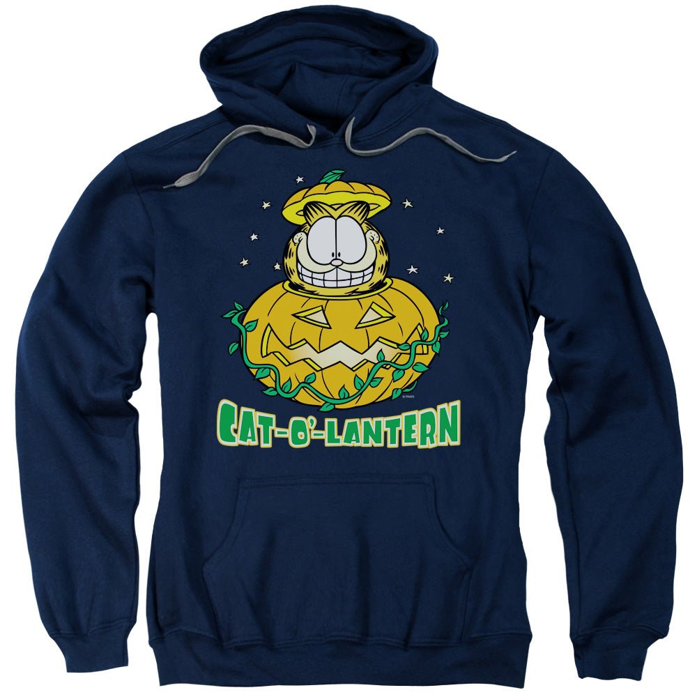 Garfield Cat O Lantern Mens Hoodie Navy