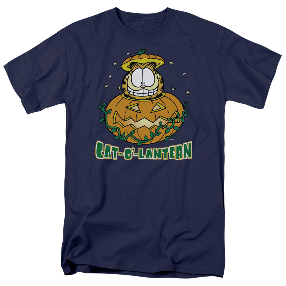 Garfield Cat O Lantern Mens T Shirt Navy Officially Licensed