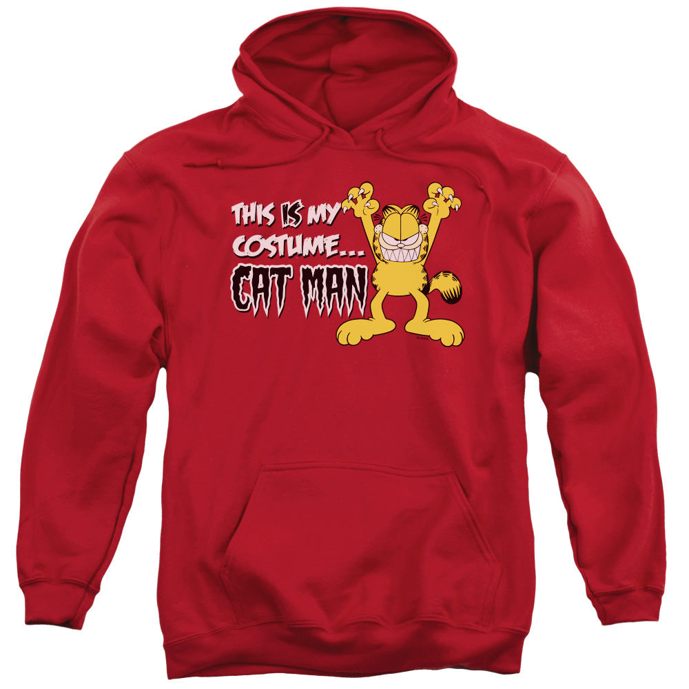 Garfield Cat Man Mens Hoodie Red