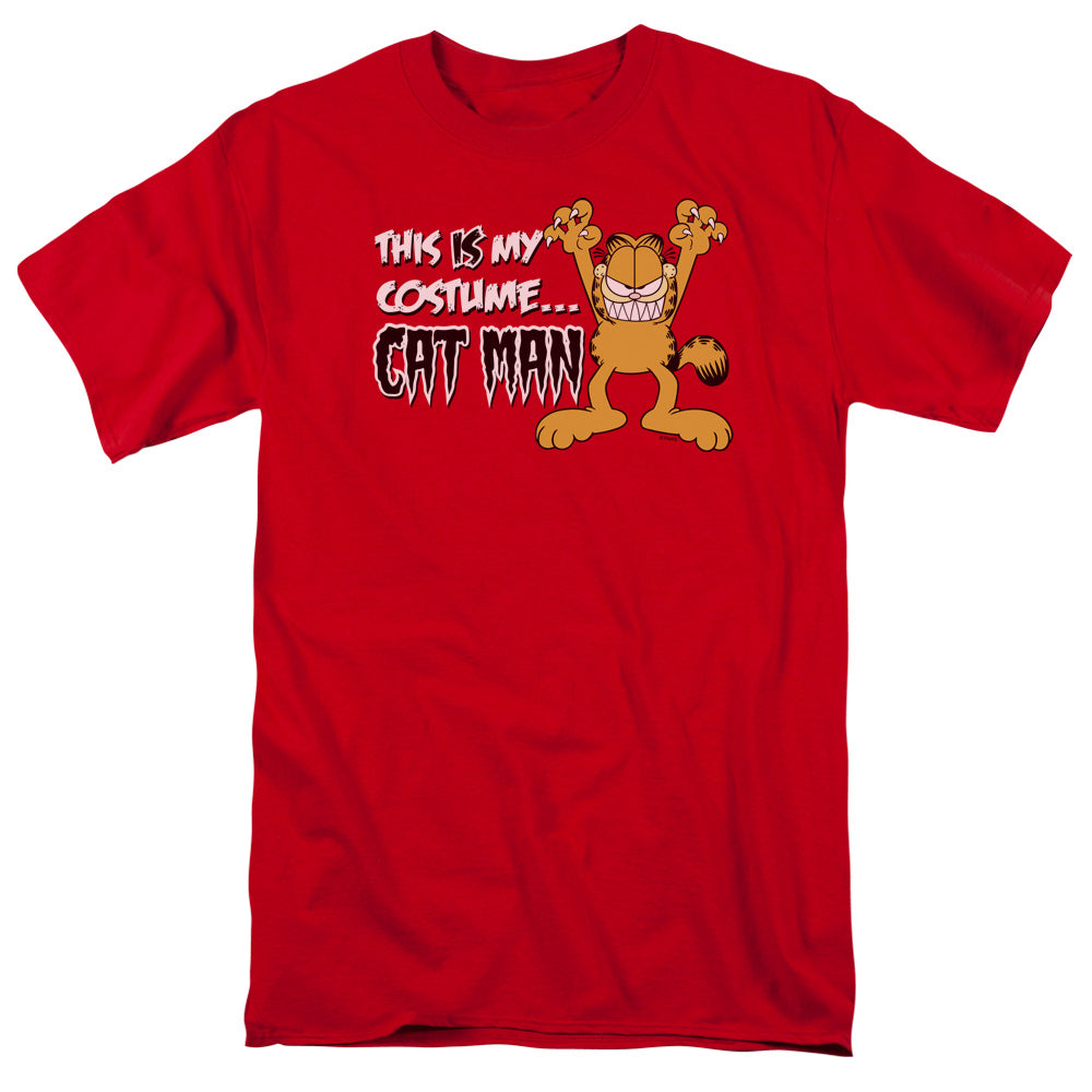 Garfield Cat Man Mens T Shirt Red Officially Licensed