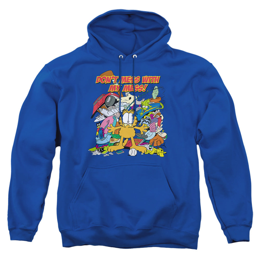 Garfield My Mess Mens Hoodie Royal Officially Licensed