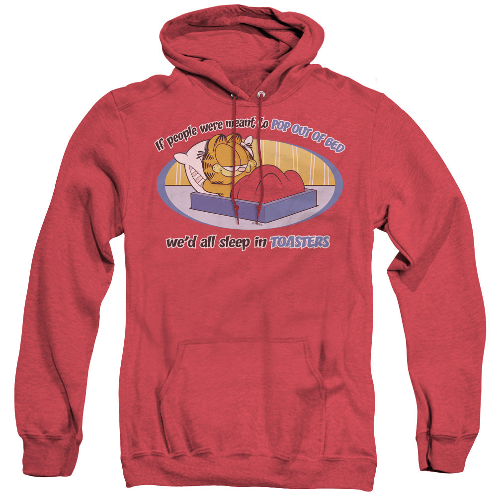 Garfield Pop Out Of Bed Heather Mens Hoodie Red