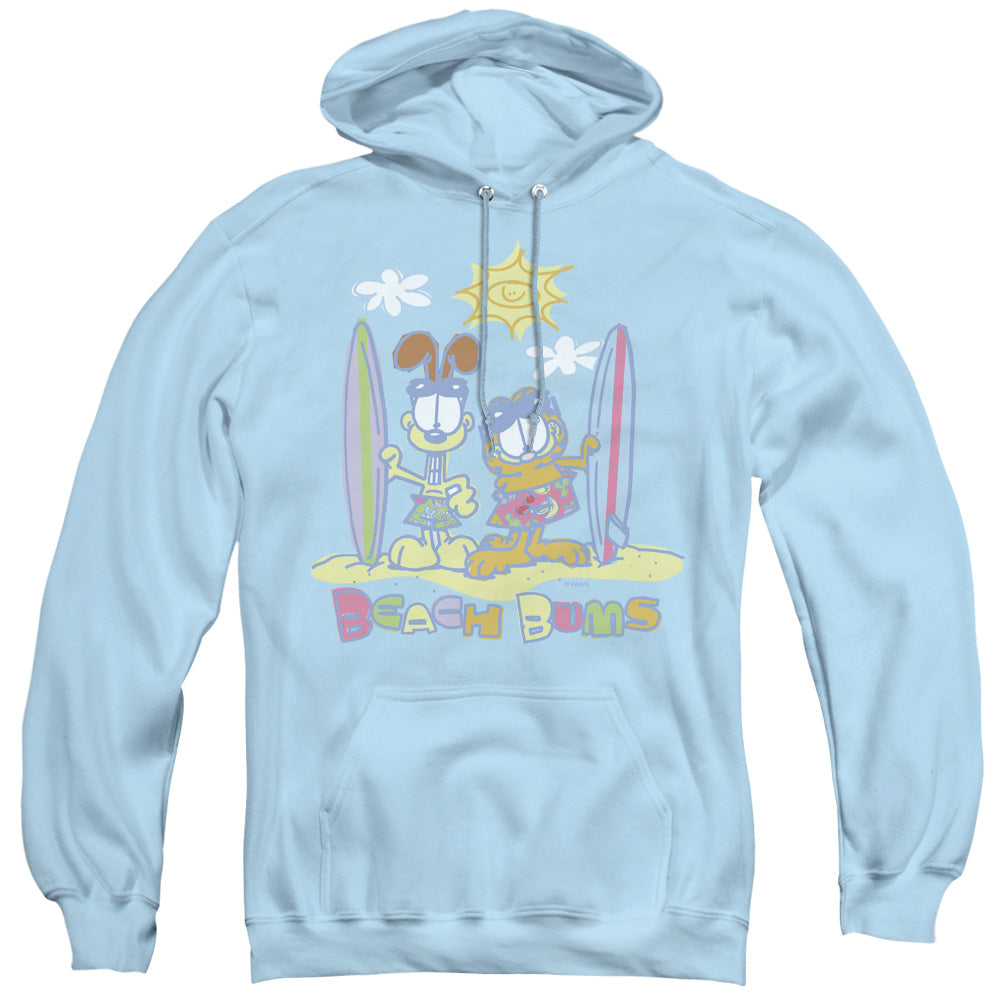 Garfield Beach Bums Mens Hoodie Light Blue