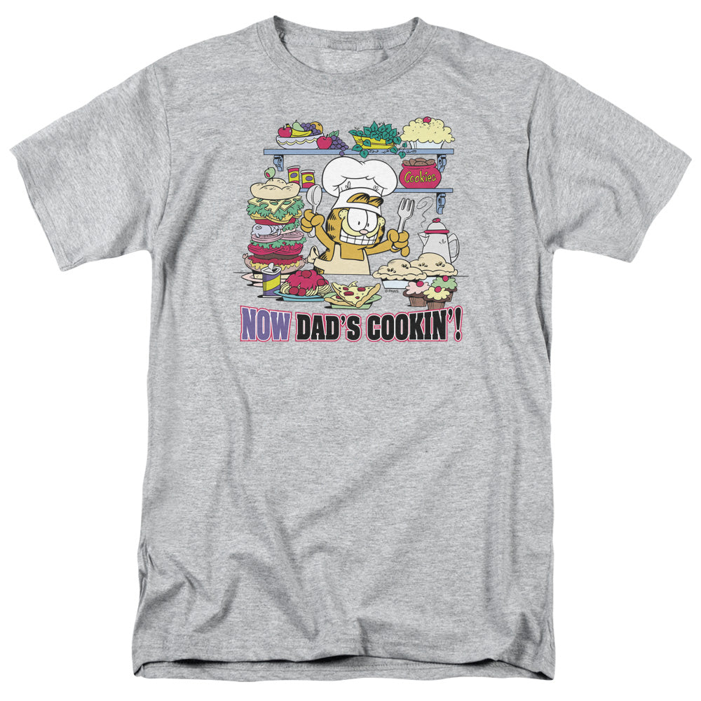 Garfield Now Dads Cooking Mens T Shirt Athletic Heather Officially Licensed