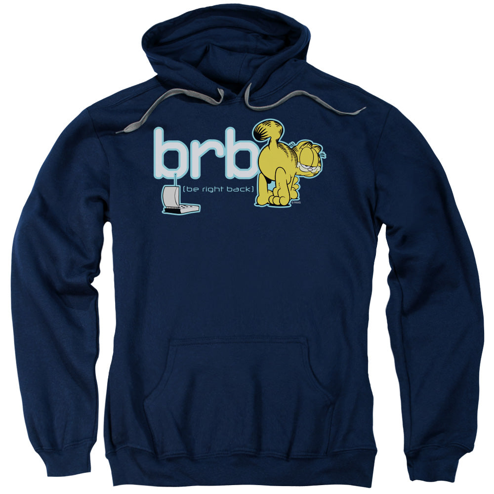 Garfield Be Right Back Mens Hoodie Navy