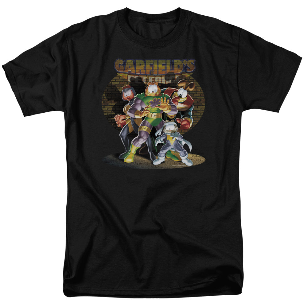 Garfield Spotlight Mens T Shirt Black Officially Licensed