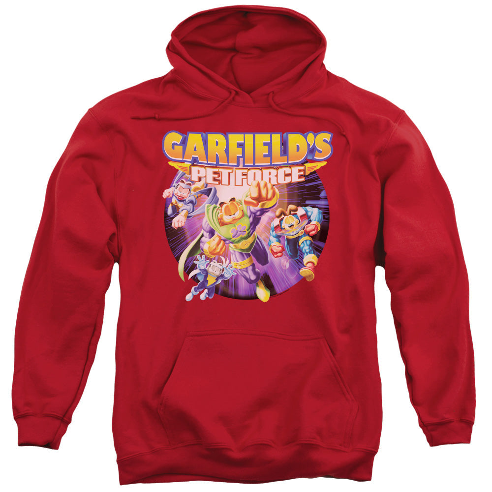 Garfield Pet Force Four Mens Hoodie Red